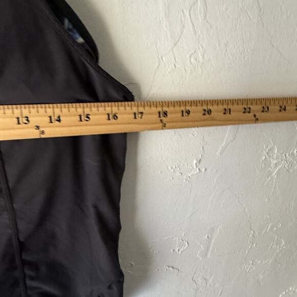 Prana Tank Top Womens Small Black Racerback Blue Print Shelf Bra‎ Yoga Athletic - Picture 7 of 9